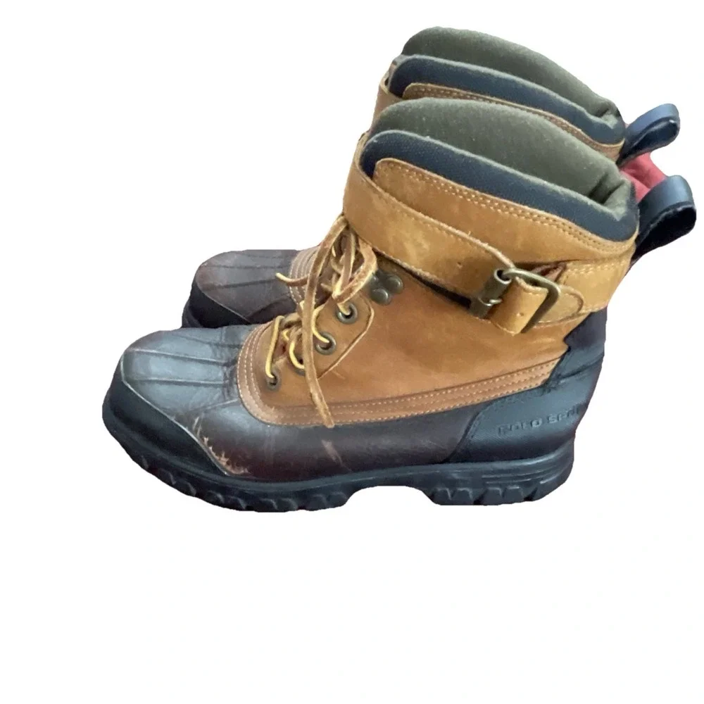 POLO SPORT Duck BOOTS GREAT COND MEN 9.5 D RALPH LAUREN *READ* Snow‎ Work Warm